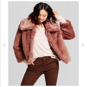 Mauve Faux Fur Coat